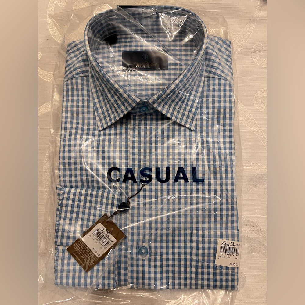 NWT David Donahue Casual Button Up Shirt